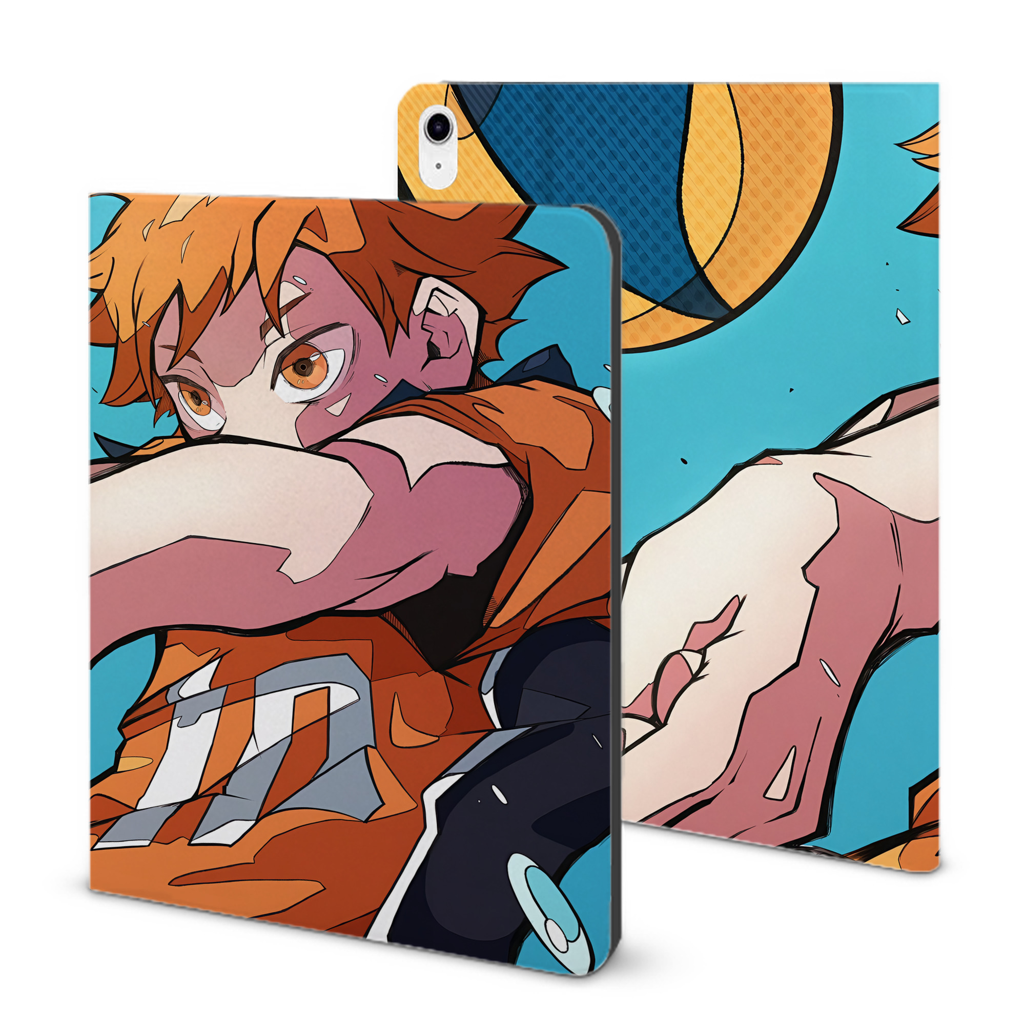 （画像用） ハイキュー!! Haikyu!! IPad ケース ブック型 PUレザー TPU 耐衝撃 軽量 薄型 ペン収納なし 全面保護 IPad 各モデル対応